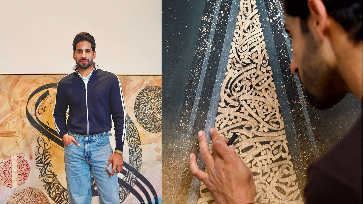 Aadil Abedi's Calligraphy Draws On The Textures & Tensions Of His South Asian Heritage
